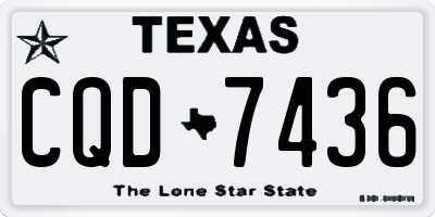 TX license plate CQD7436