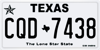 TX license plate CQD7438