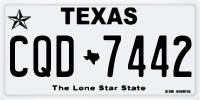 TX license plate CQD7442