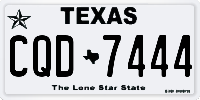 TX license plate CQD7444