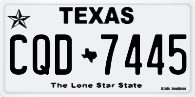 TX license plate CQD7445