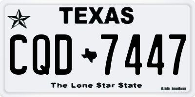 TX license plate CQD7447