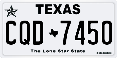 TX license plate CQD7450