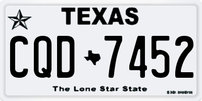 TX license plate CQD7452
