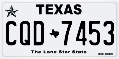 TX license plate CQD7453