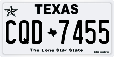 TX license plate CQD7455