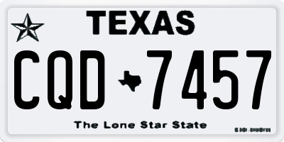 TX license plate CQD7457