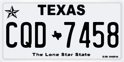 TX license plate CQD7458