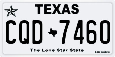 TX license plate CQD7460