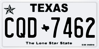 TX license plate CQD7462