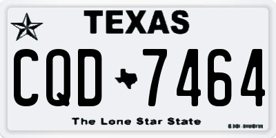 TX license plate CQD7464
