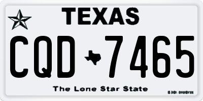 TX license plate CQD7465