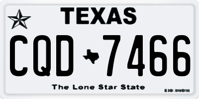 TX license plate CQD7466