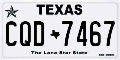 TX license plate CQD7467