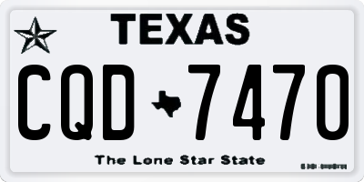 TX license plate CQD7470