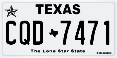 TX license plate CQD7471