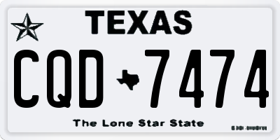 TX license plate CQD7474