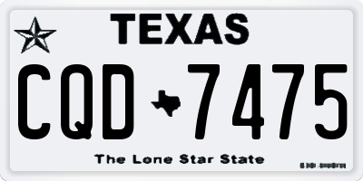 TX license plate CQD7475