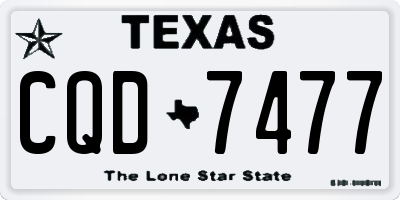 TX license plate CQD7477