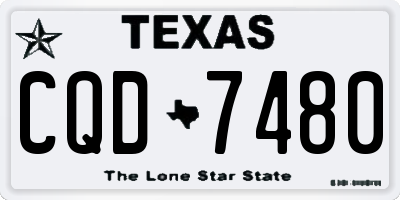 TX license plate CQD7480