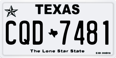 TX license plate CQD7481