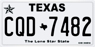 TX license plate CQD7482