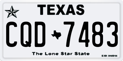 TX license plate CQD7483