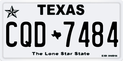 TX license plate CQD7484