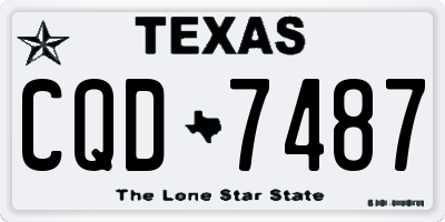 TX license plate CQD7487