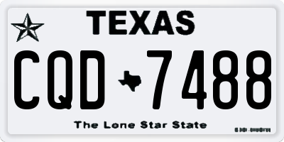 TX license plate CQD7488