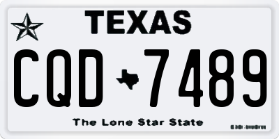 TX license plate CQD7489