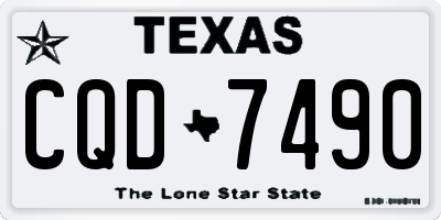 TX license plate CQD7490