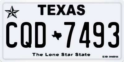TX license plate CQD7493