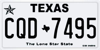 TX license plate CQD7495