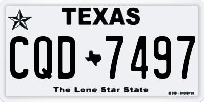 TX license plate CQD7497