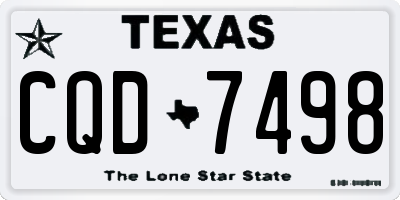 TX license plate CQD7498