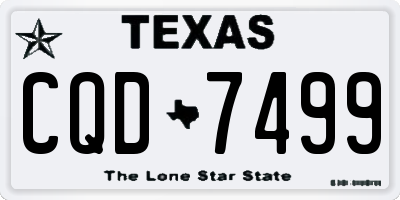 TX license plate CQD7499