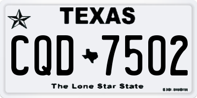 TX license plate CQD7502