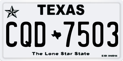 TX license plate CQD7503