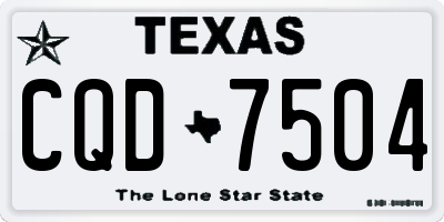 TX license plate CQD7504