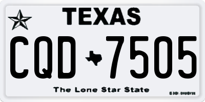 TX license plate CQD7505