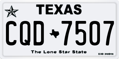 TX license plate CQD7507