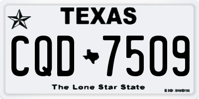 TX license plate CQD7509