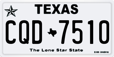 TX license plate CQD7510