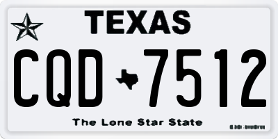 TX license plate CQD7512