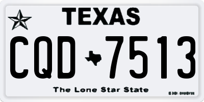 TX license plate CQD7513