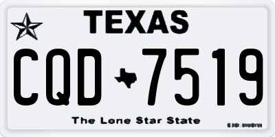 TX license plate CQD7519