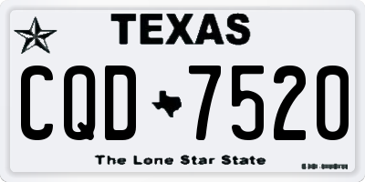 TX license plate CQD7520