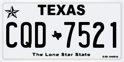 TX license plate CQD7521