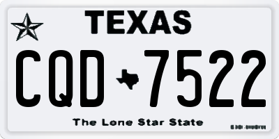 TX license plate CQD7522